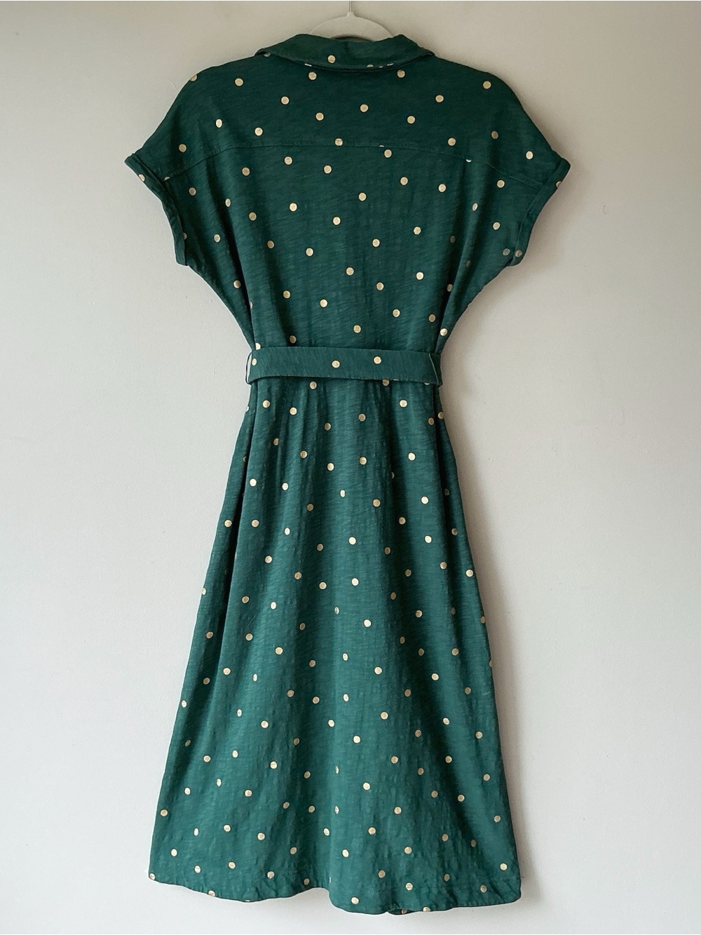 Boden Thomasina Jersey Shirt Dress Midi in Green Size 4 - Picture 4 of 9